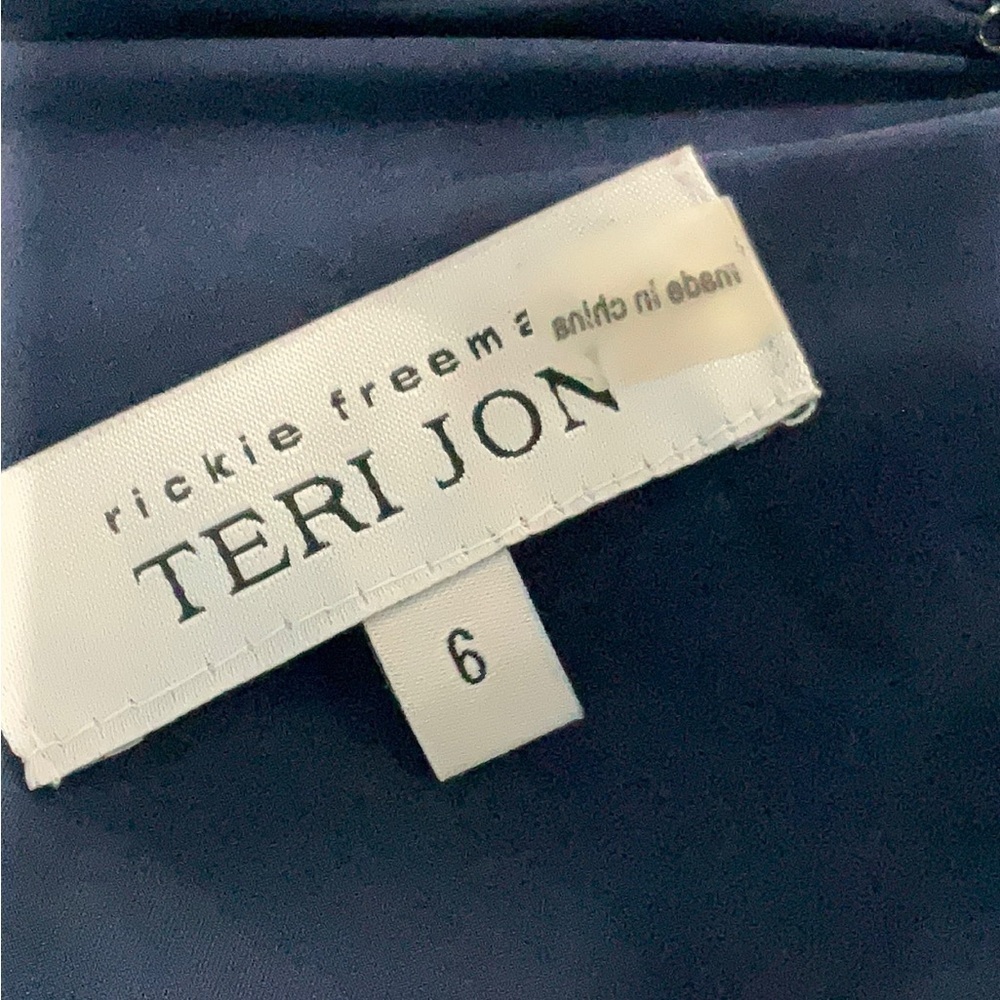 NEW Rickie Freeman For Teri Jon Floral Jacquard Tiered Dress - Picture 6 of 7